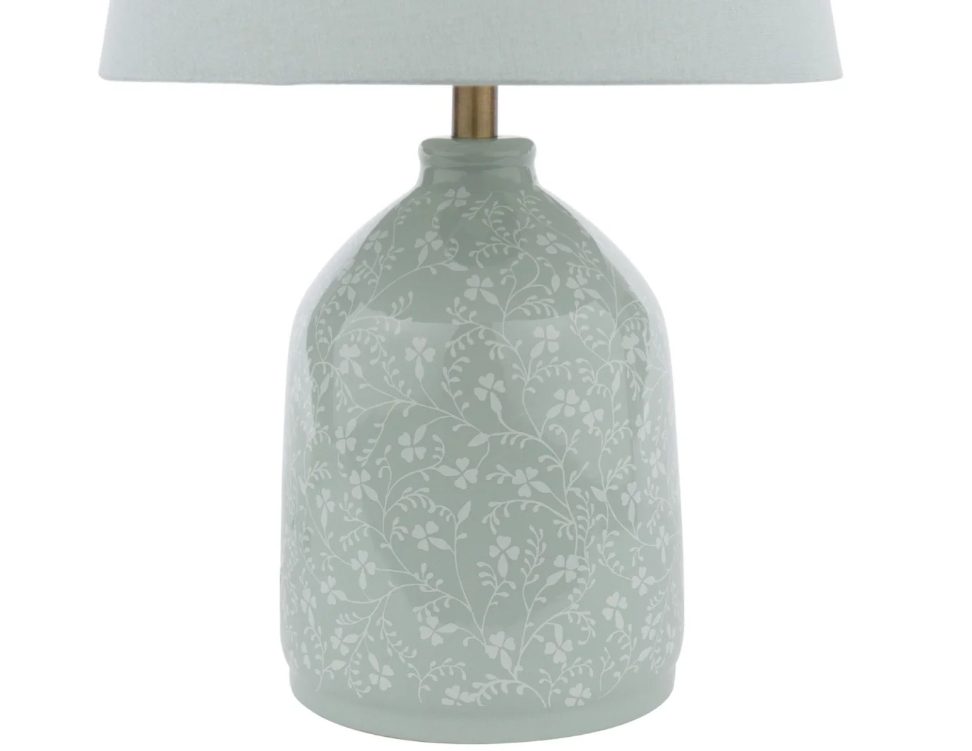 Campion Table Lamp- Blue Ceramic With Shade - Image 3