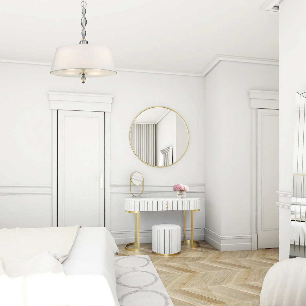 Cancun White & Chrome Finish Hanging Shade - Image 2