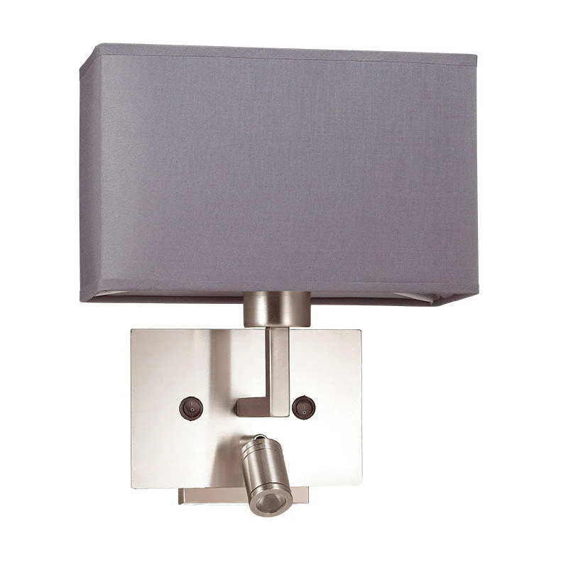 Canet E27+LED Modern Wall Light Antique Brass/Satin Nickel - Image 2
