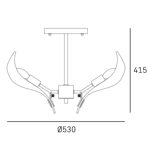 Cannes Ceiling Semi Flush Light - Image 2