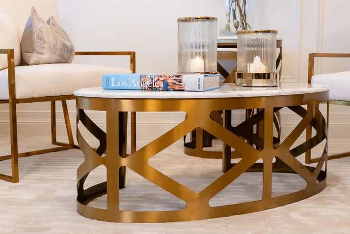 Cannes Coffee Table Gold - Finish - Image 2