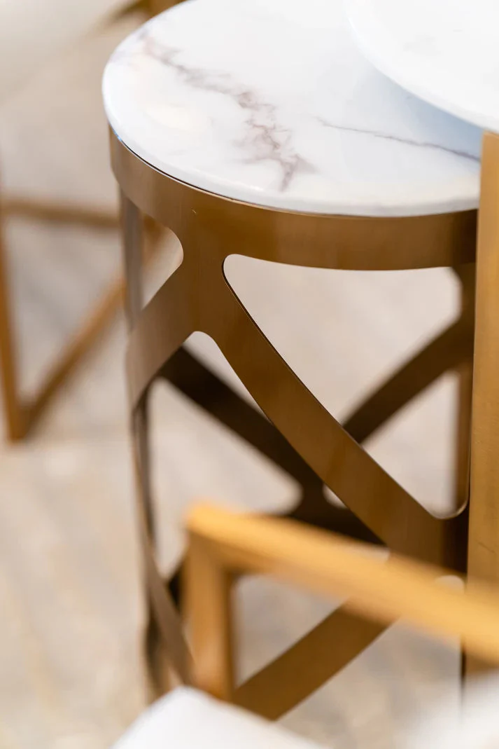 Cannes Side Table Set Gold - Finish - Image 5