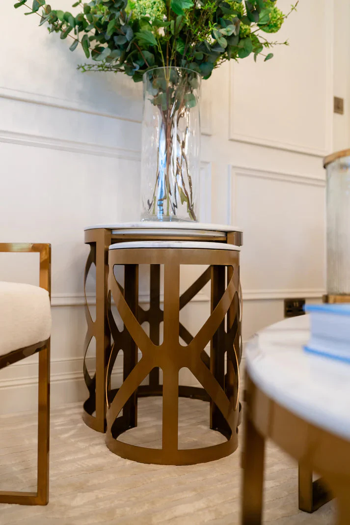 Cannes Side Table Set Gold - Finish - Image 6