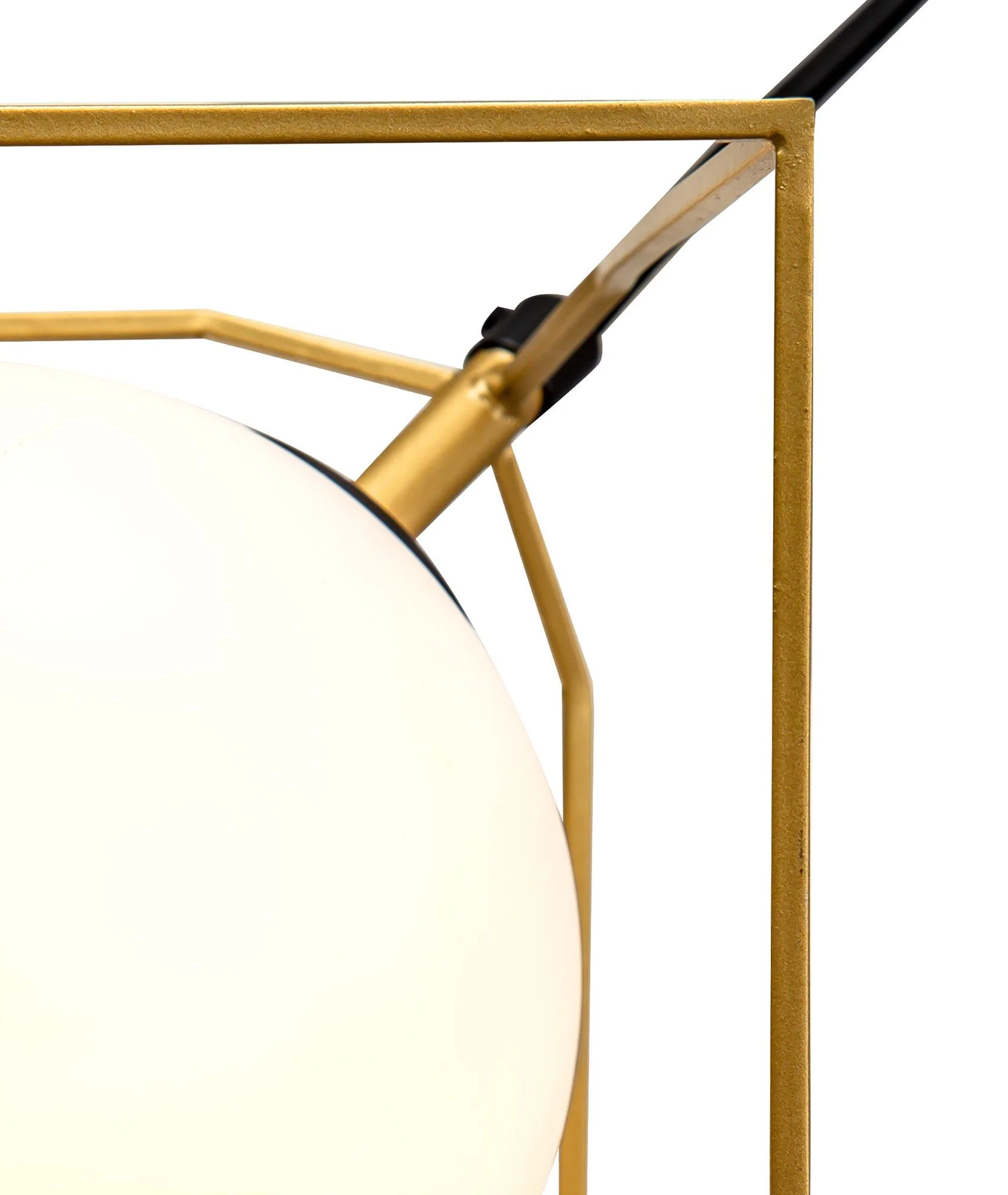 Cannes Single Pendant, Matt Black/Painted Gold - Image 4