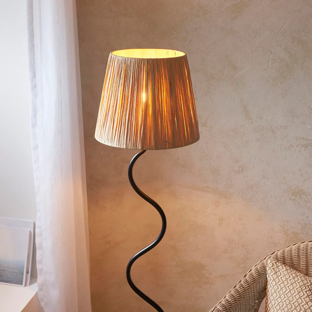 Canopus Floor Lamp - Matt Black/Aged Brass Finish E27 - Image 3