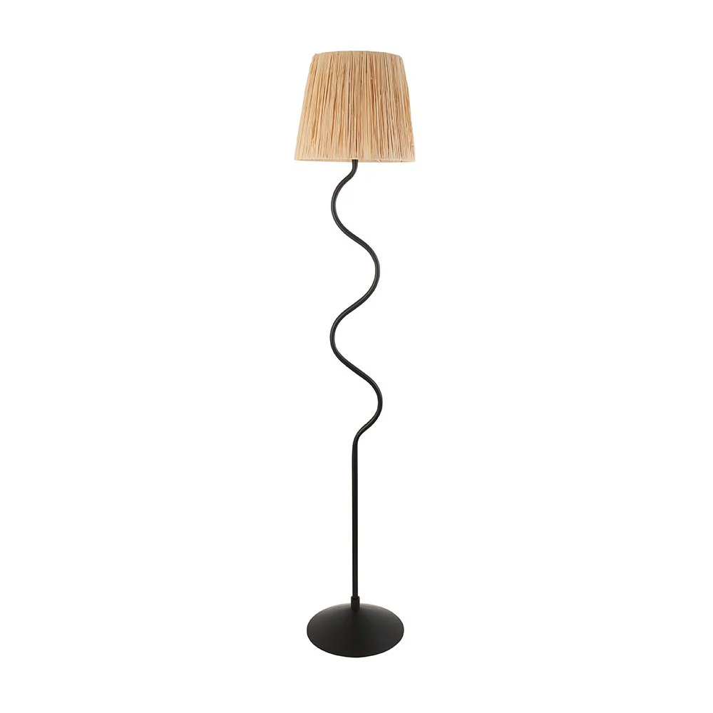 Canopus Floor Lamp - Matt Black/Aged Brass Finish E27 - Image 7