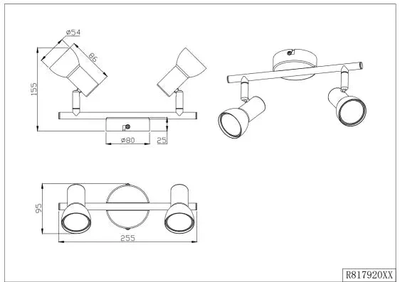Cantar 2/3/4Lt Bar Spotlight - Black/White - Image 7
