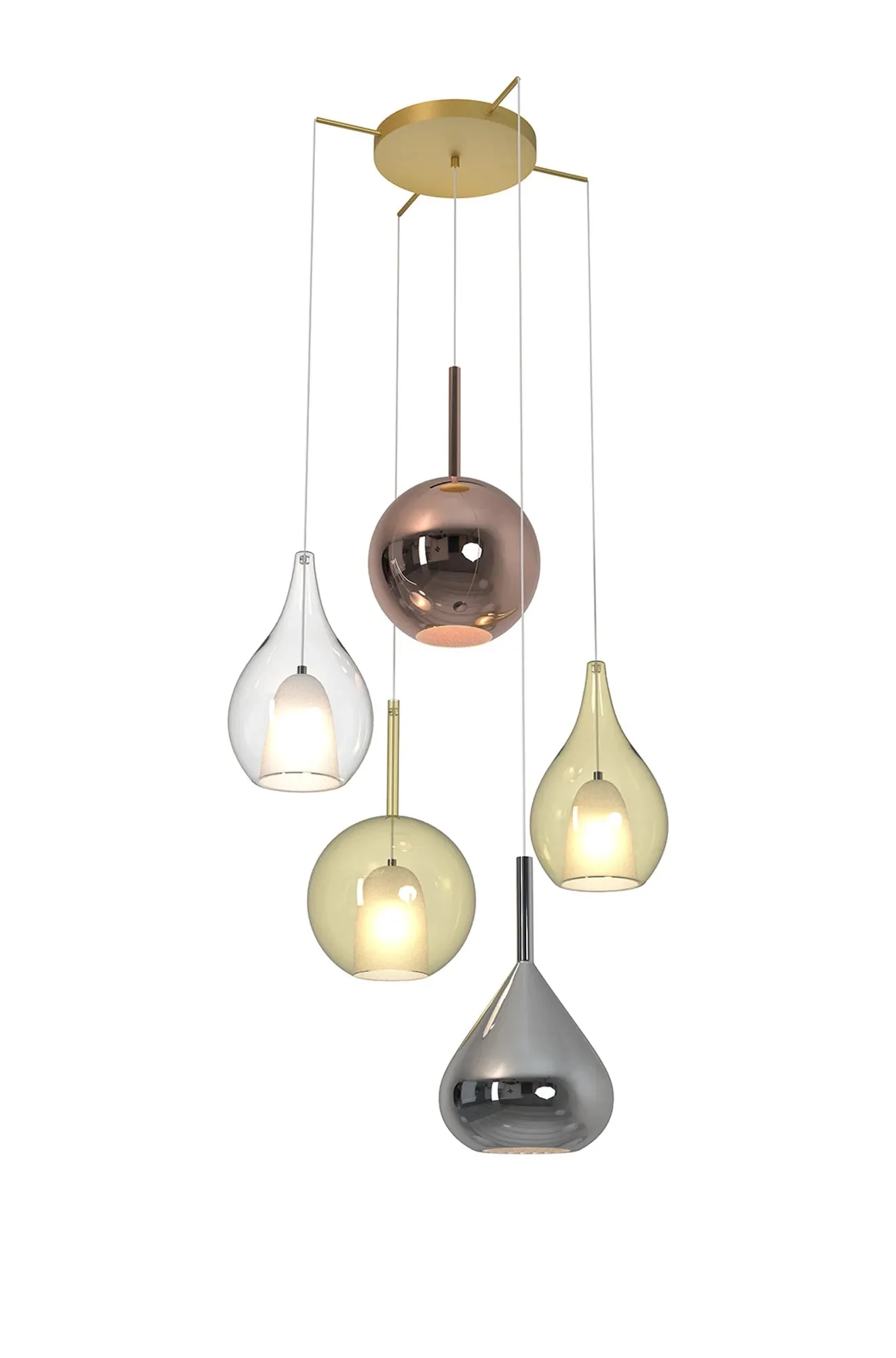Canterbury Cluster Pendant With Mixed Shades - Image 2