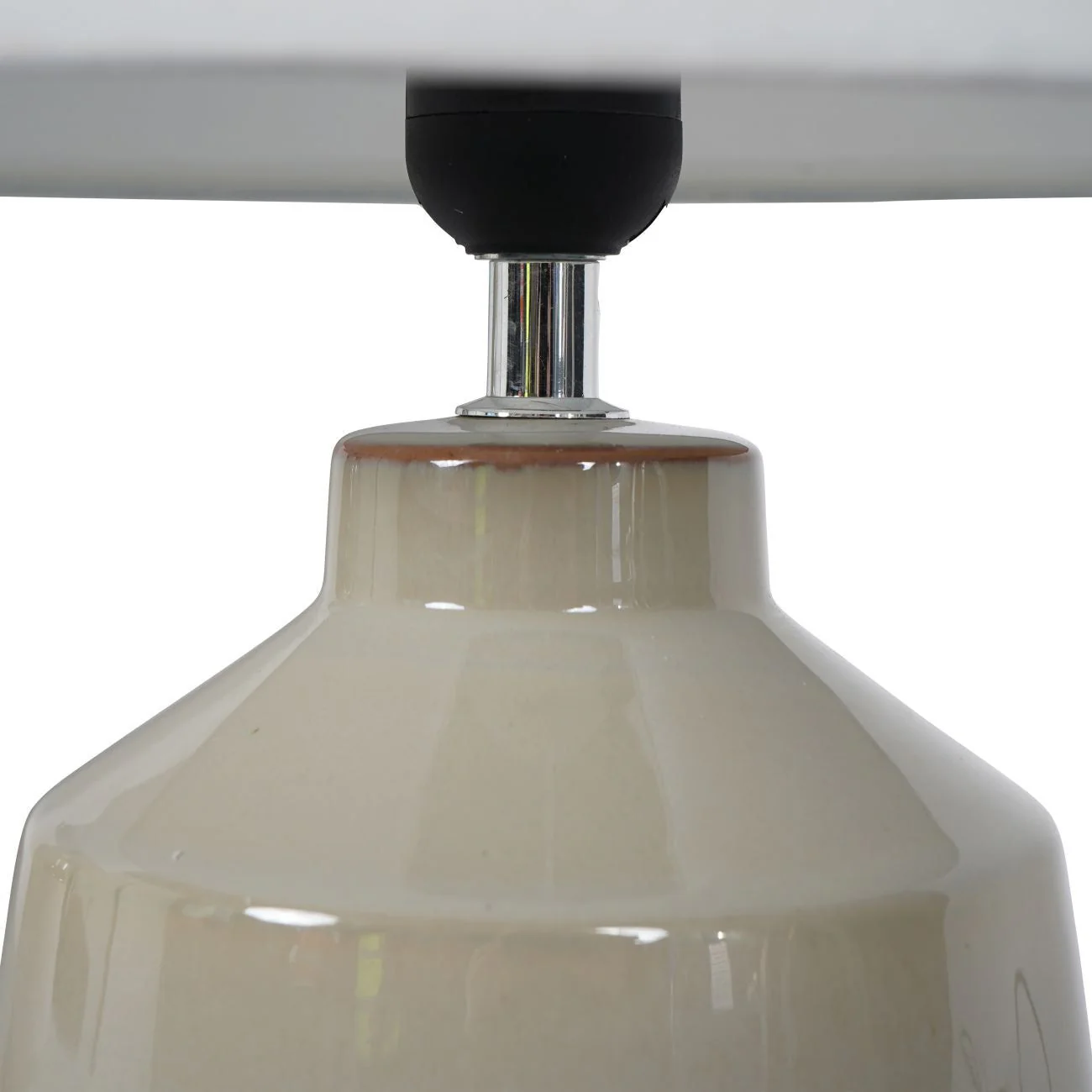 Canterbury Large Soft Green Dipped Glaze Table Lamp with Ivory Coolie Shade - Image 2