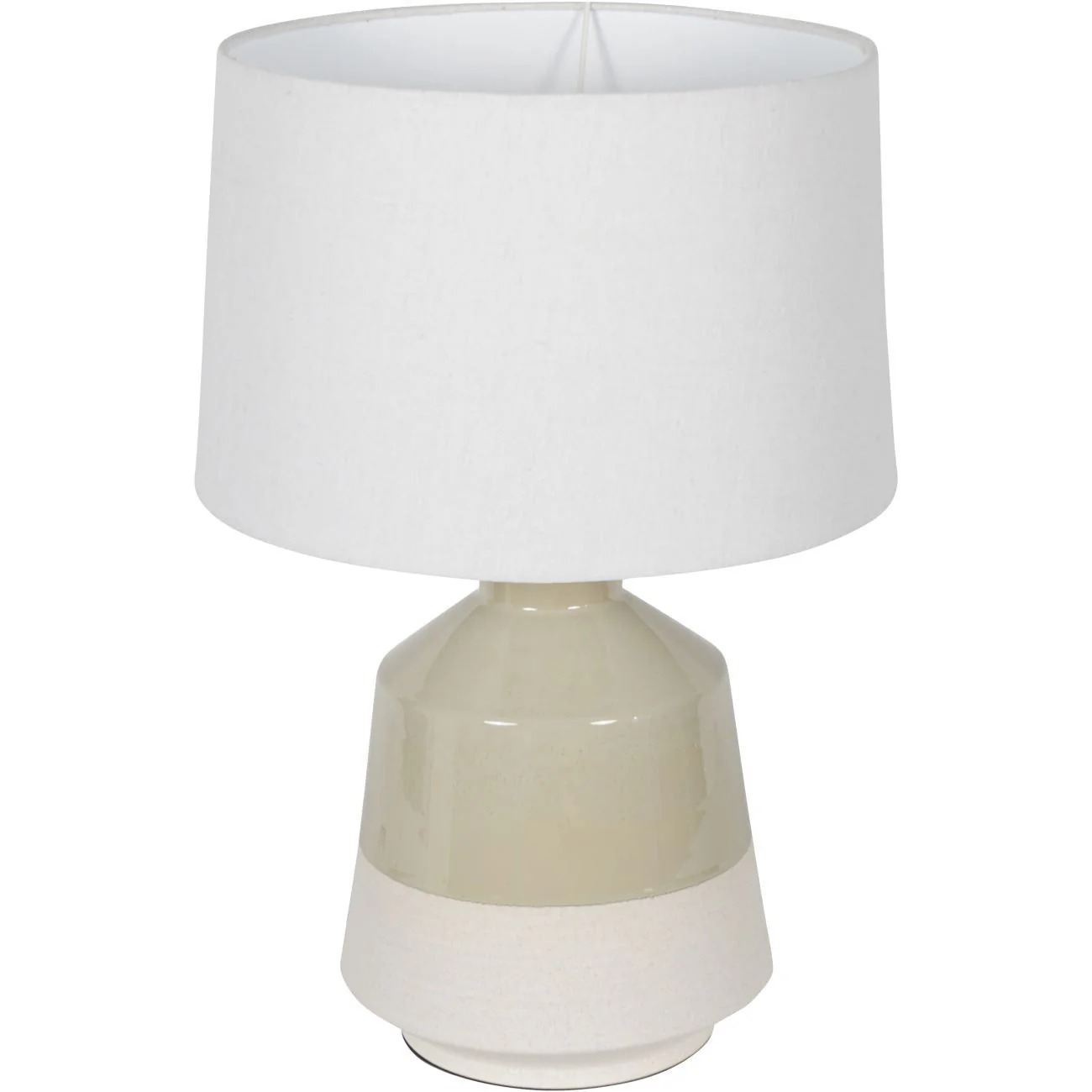 Canterbury Large Soft Green Dipped Glaze Table Lamp with Ivory Coolie Shade - Image 4