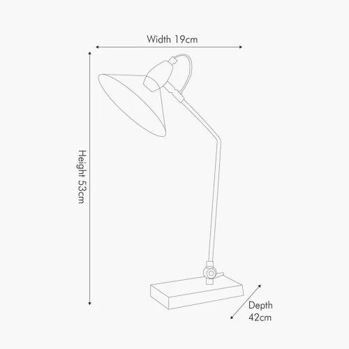 Canton Task/Reading Table Lamp - Black/Brass - Image 2
