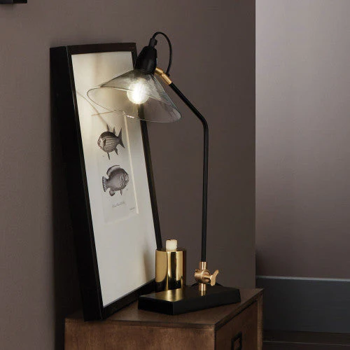Canton Task/Reading Table Lamp - Black/Brass - Image 3