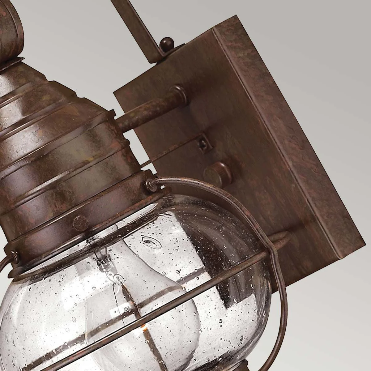 Cape Cod 1 Light Small/Medium Outdoor Wall Lantern - Sienna Bronze E27 IP23 - Image 3