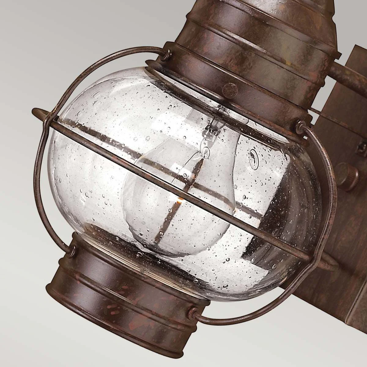 Cape Cod 1 Light Small/Medium Outdoor Wall Lantern - Sienna Bronze E27 IP23 - Image 4
