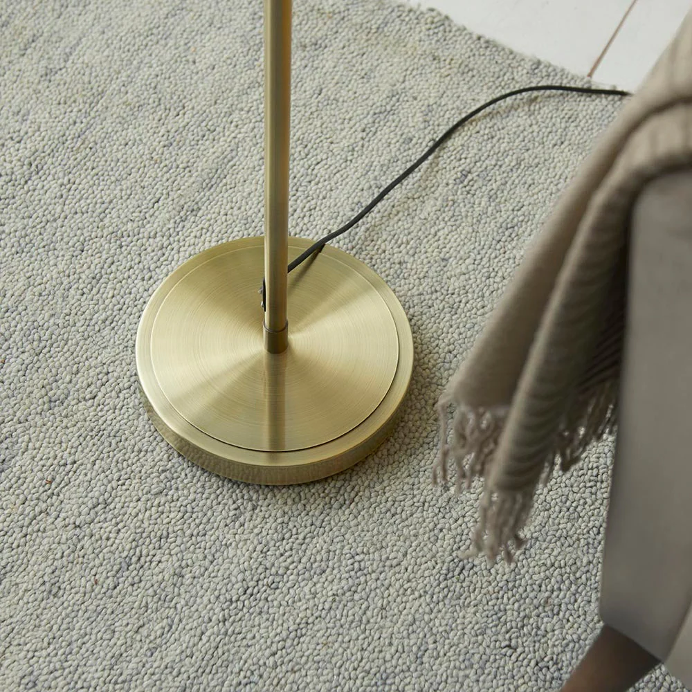 Capella Reader Floor Lamp -Brass Opal/Brass Finish E27 - Image 13