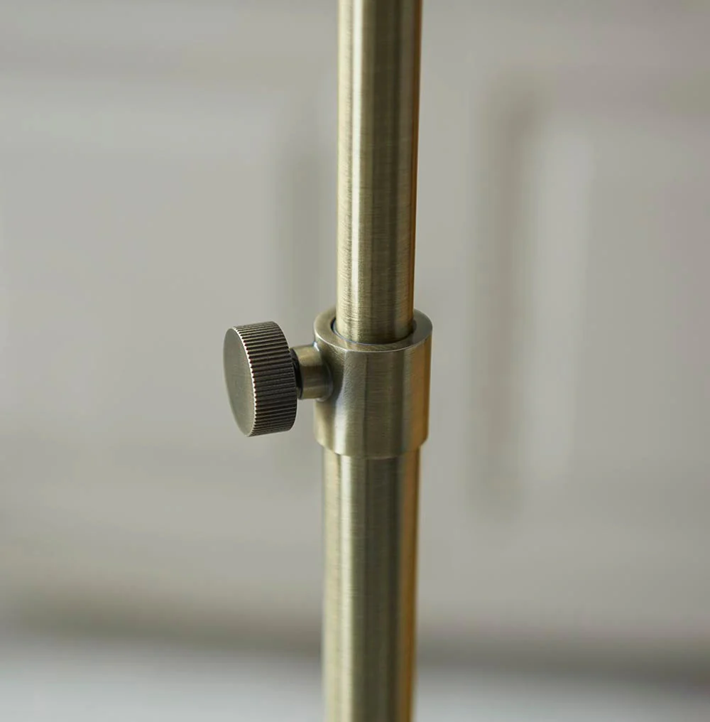 Capella Reader Floor Lamp -Brass Opal/Brass Finish E27 - Image 6