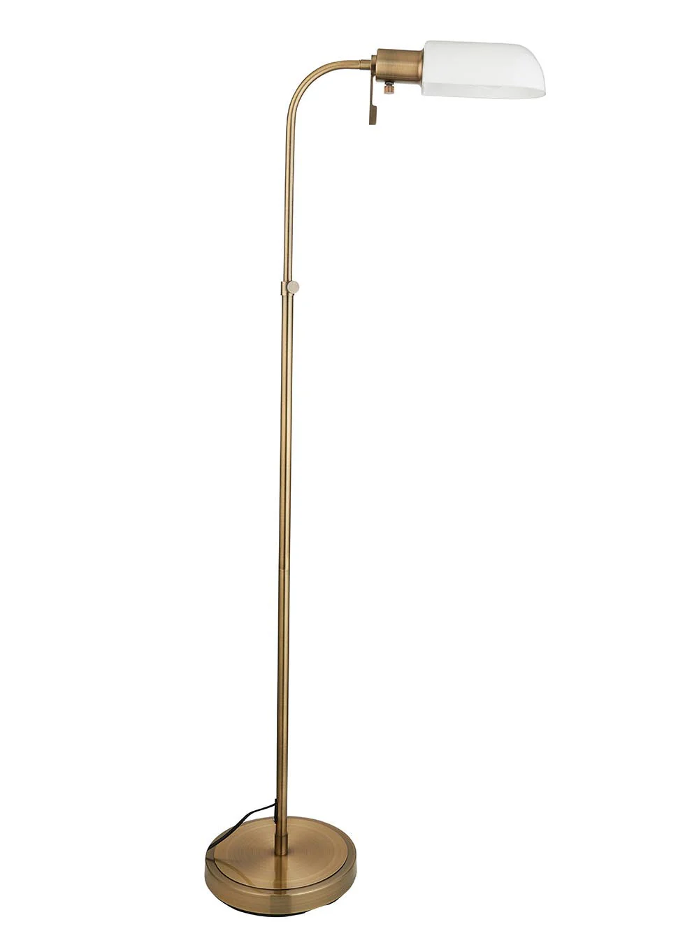 Capella Reader Floor Lamp -Brass Opal/Brass Finish E27 - Image 7