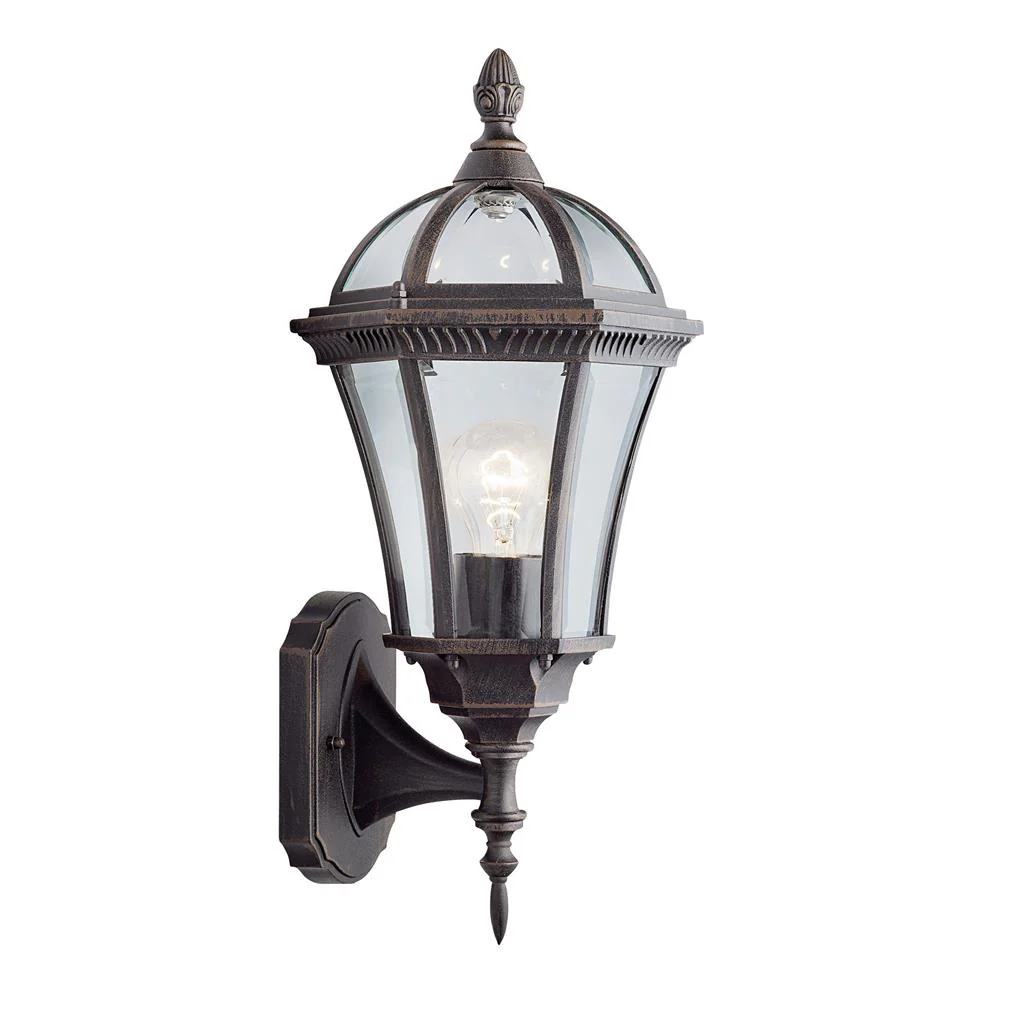 Capri Up/Down Light -Aluminium Rustic Glass ,IP44