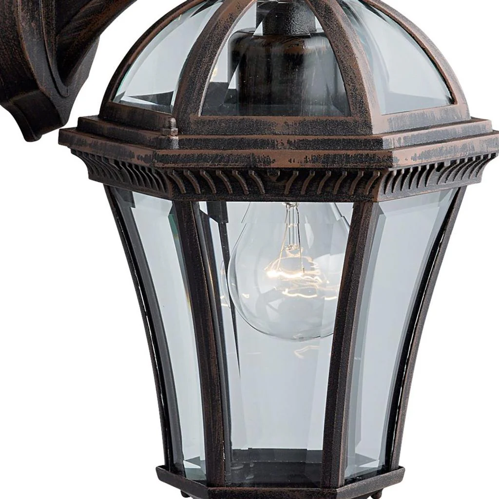 Capri Up/Down Light -Aluminium Rustic Glass ,IP44 - Image 2