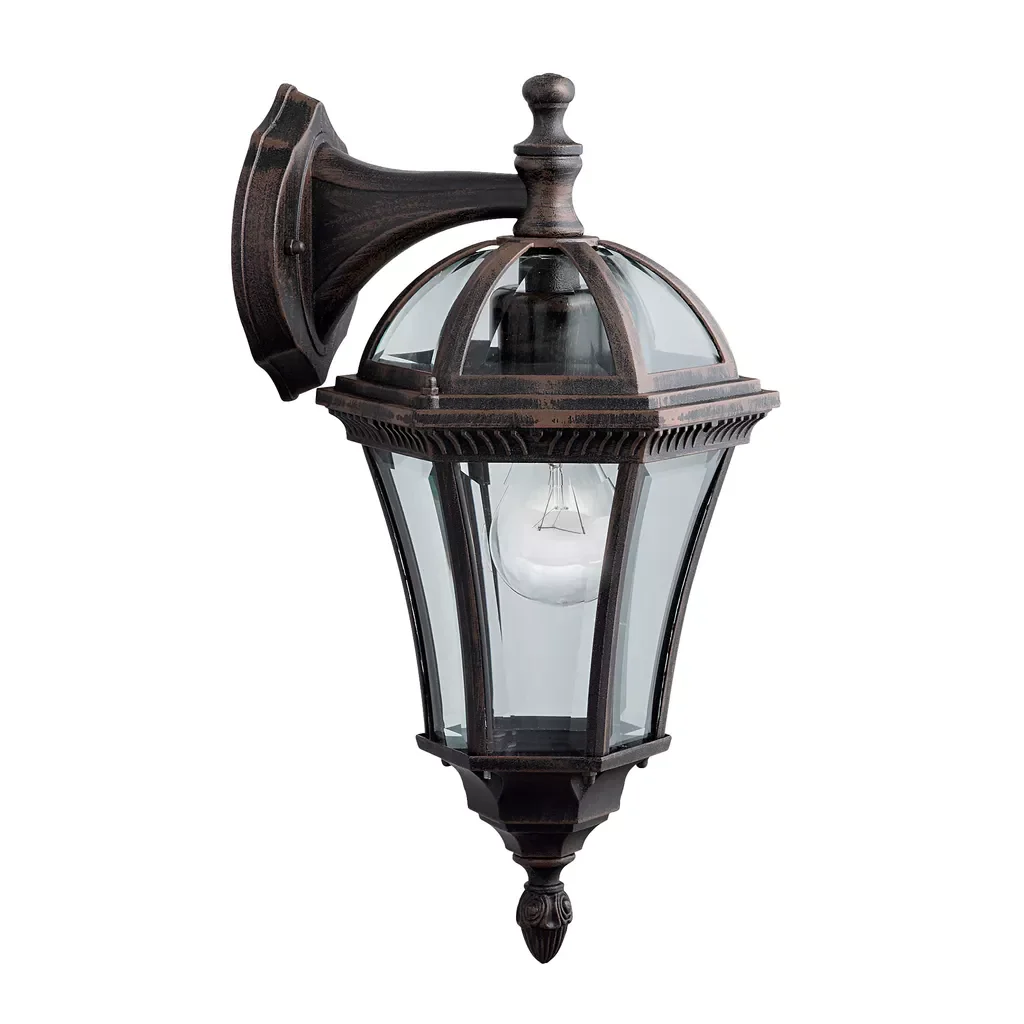 Capri Up/Down Light -Aluminium Rustic Glass ,IP44 - Image 4