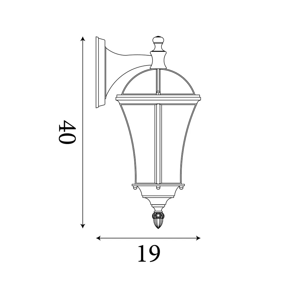 Capri Up/Down Light -Aluminium Rustic Glass ,IP44 - Image 7