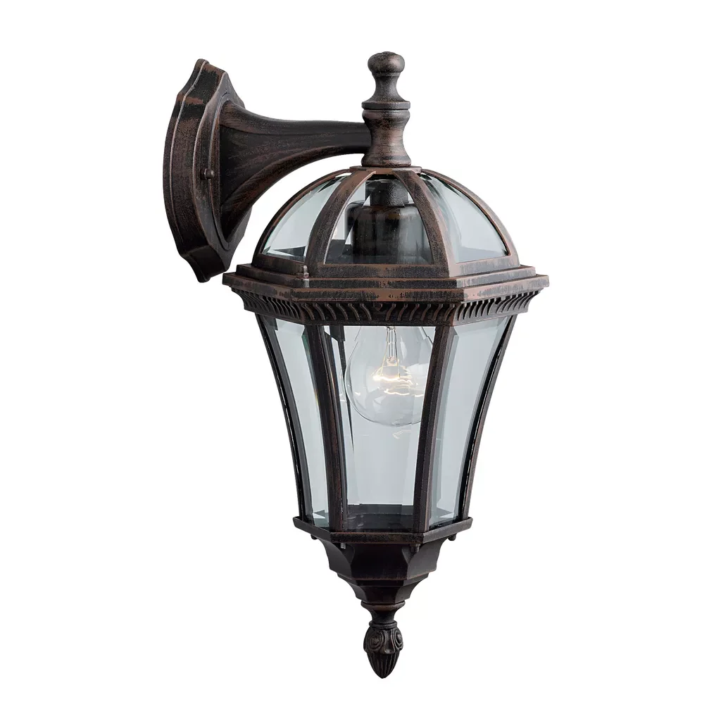 Capri Up/Down Light -Aluminium Rustic Glass ,IP44 - Image 8