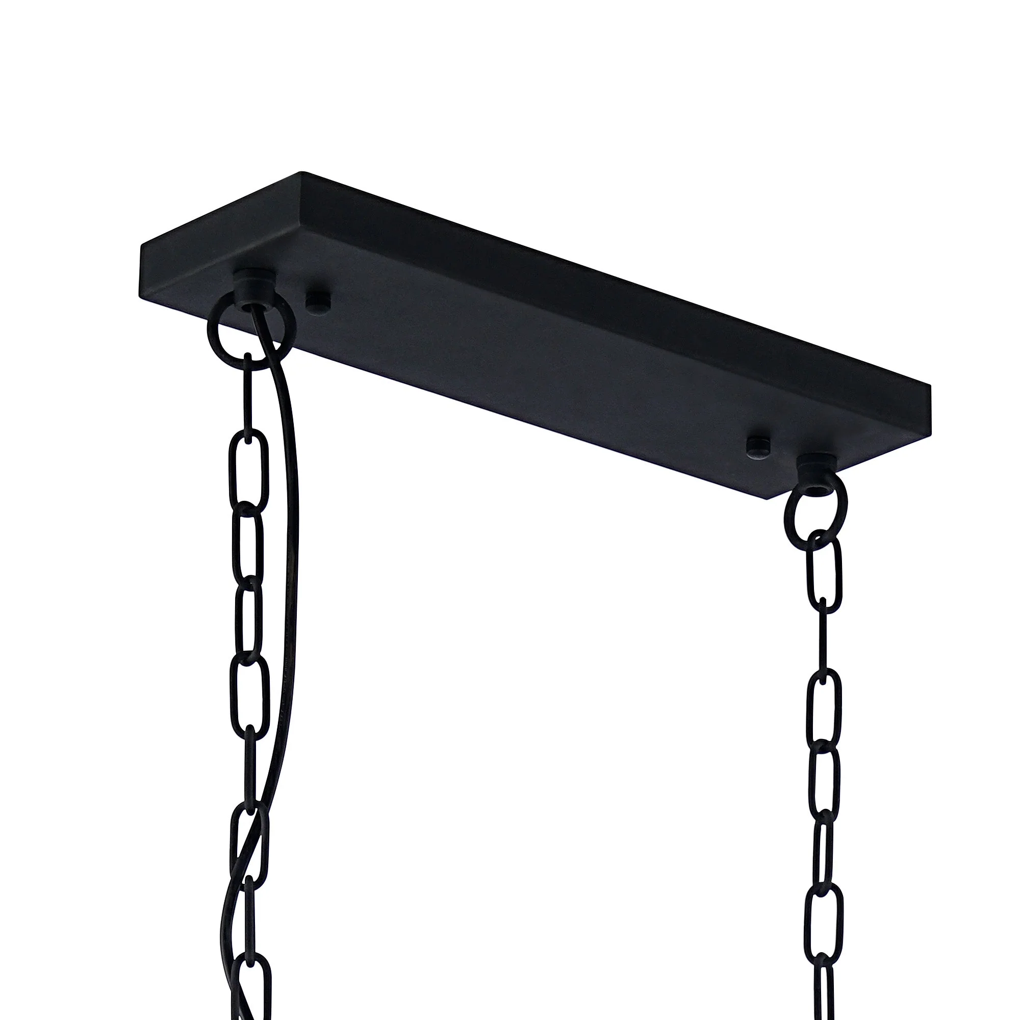 Capri Kitchen Table/Island Light, 4 x E27, Satin Black & Satin Brass - Image 4