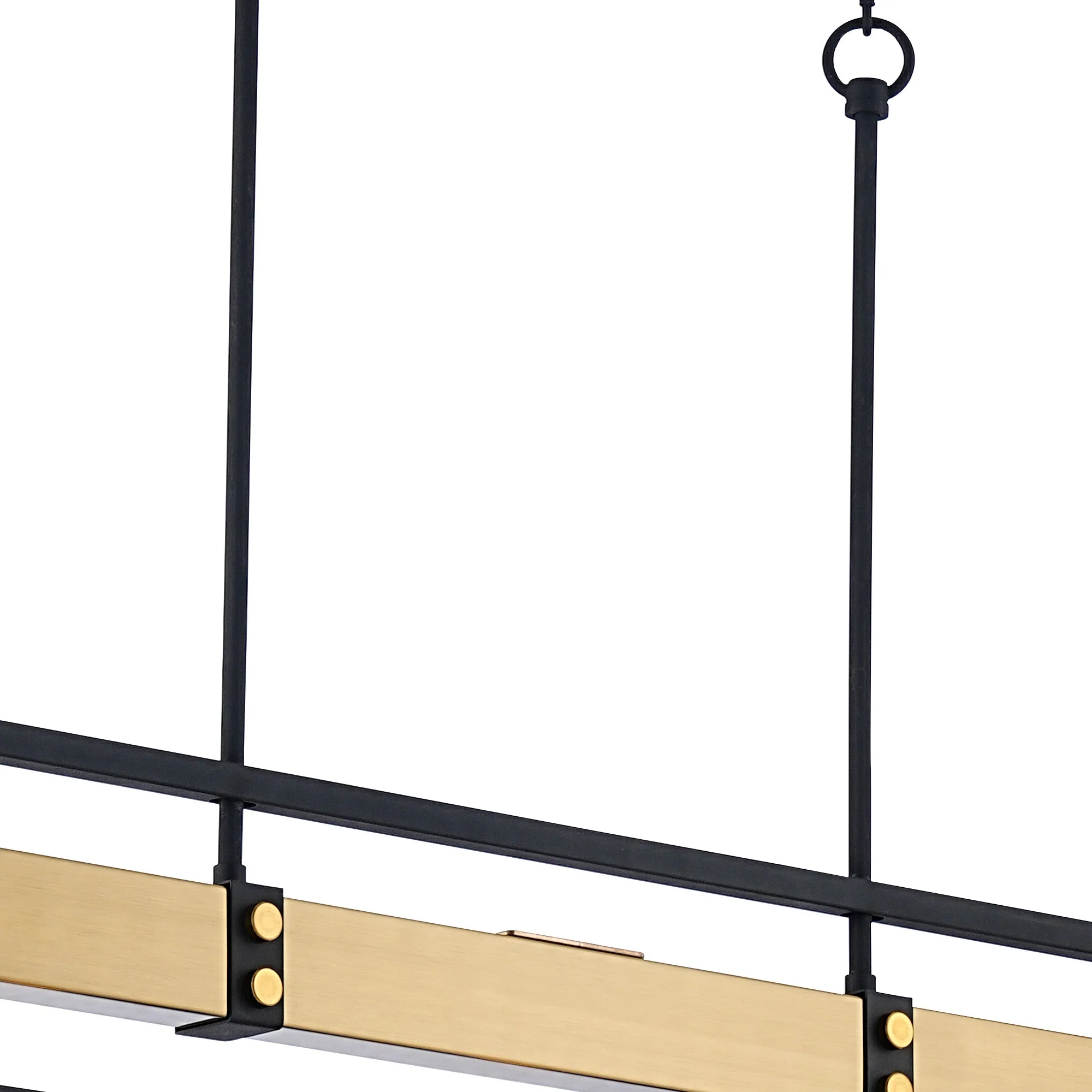 Capri Kitchen Table/Island Light, 4 x E27, Satin Black & Satin Brass - Image 5