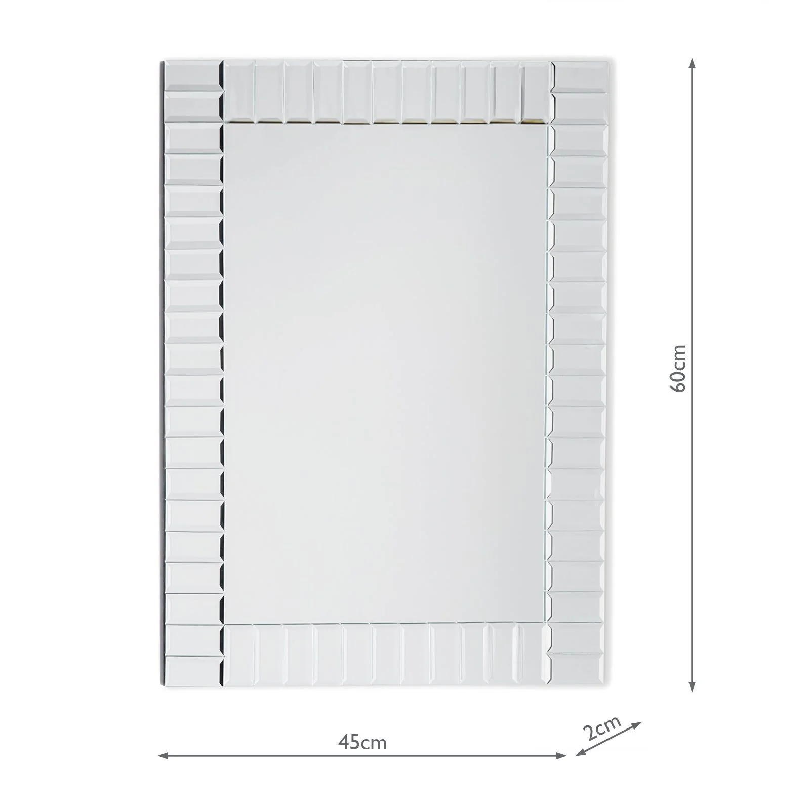Capri Rectangle Bevelled Mirror - Small and Medium - Image 3