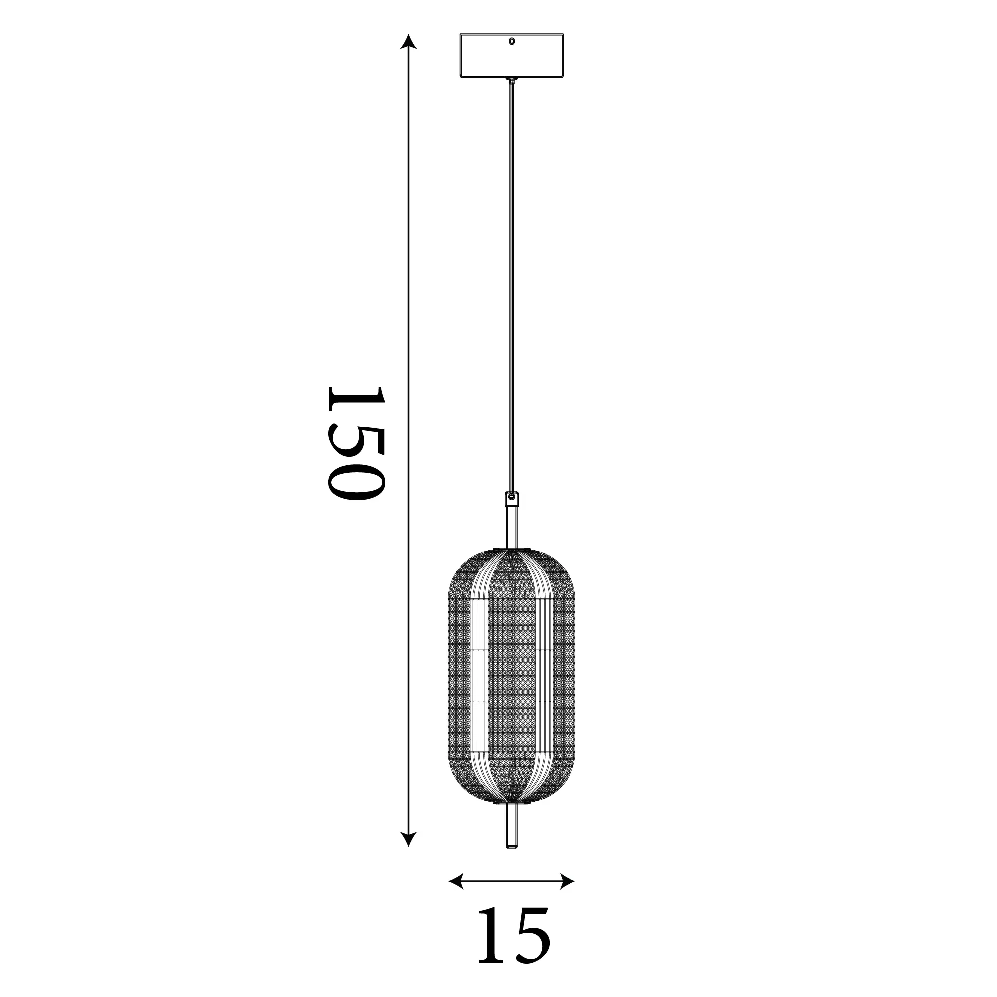 Capsule LED Pendant- Satin Brass Metal and Acrylic Shade - Image 2