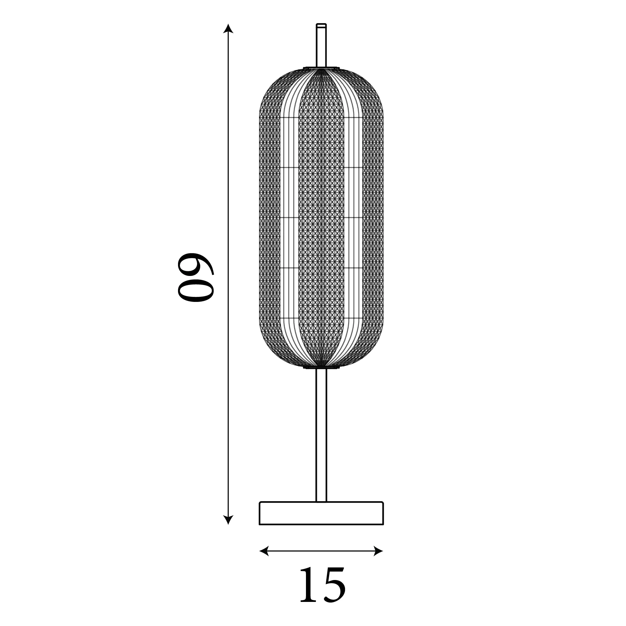 Capsule LED Table Lamp- Satin Brass Metal and Acrylic Shade - Image 2