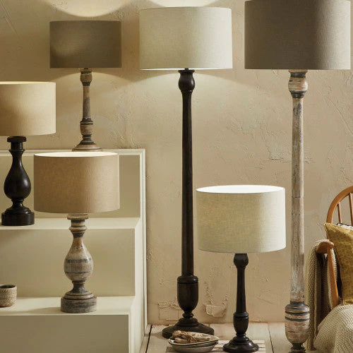 Captiva Antique Black Mango Wood Floor Lamp Base - Image 4