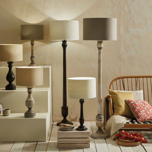 Captiva Grey Wash Mango Wood Floor Lamp Base - Image 2