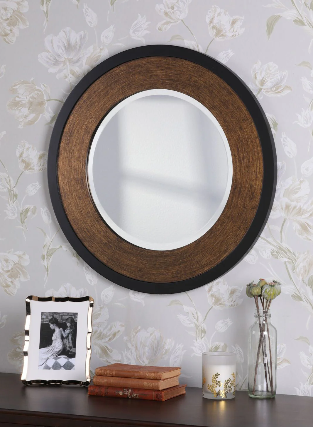 Cara Round Mirror Mottled Bronze -  Small and Large - Image 5