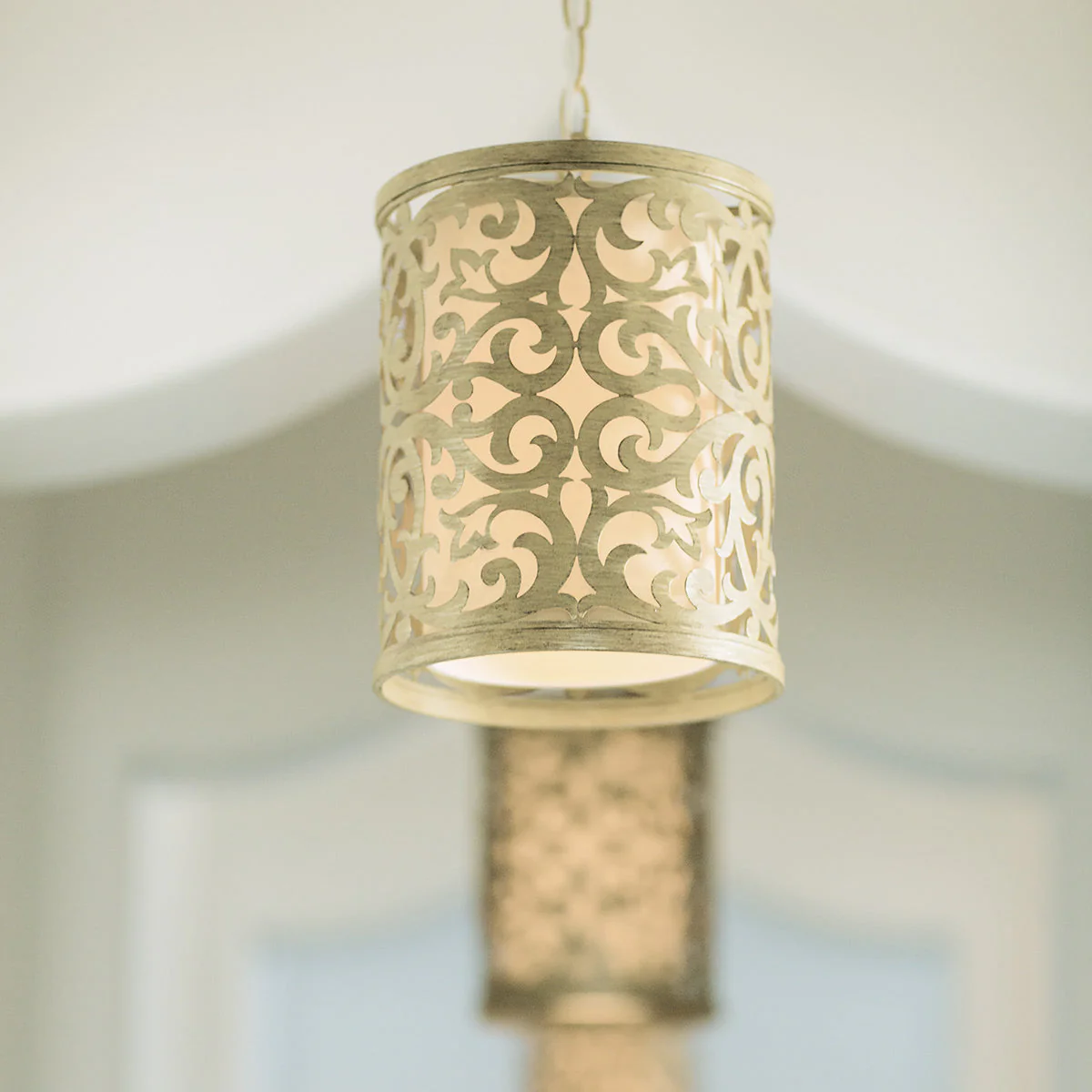 Carabel 1 Light Mini Pendant - Brushed Champagne - Image 5