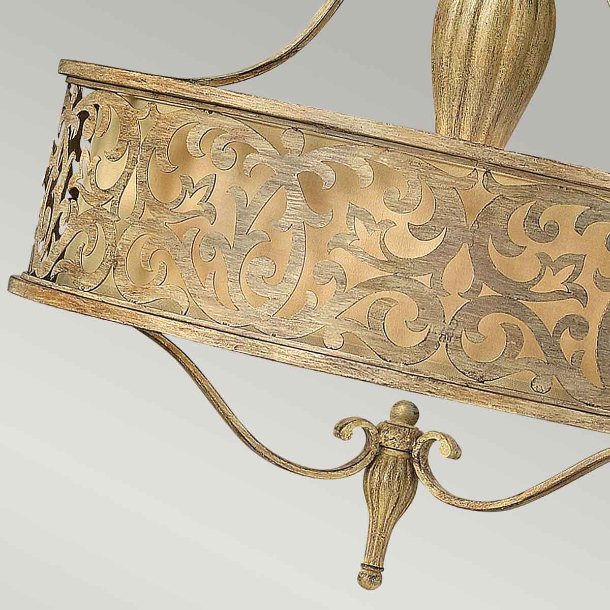 Carabel 3 Light Pendant Chandelier - Brushed Champagne - Image 4