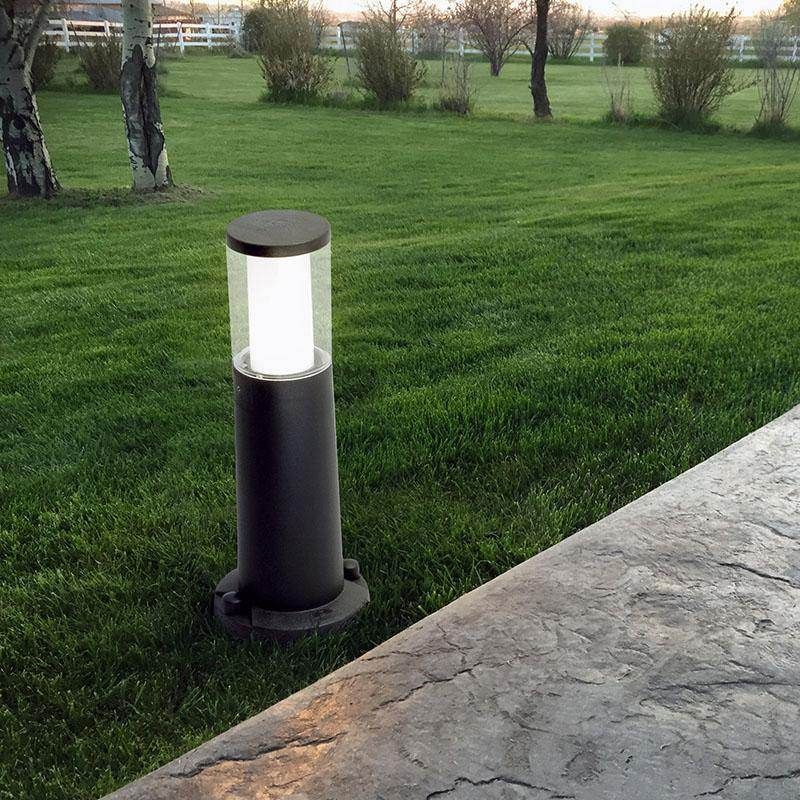 Carlo 250/400/800 mm Black/Grey Clear LED 3.5W Bollard Post Light - Image 5