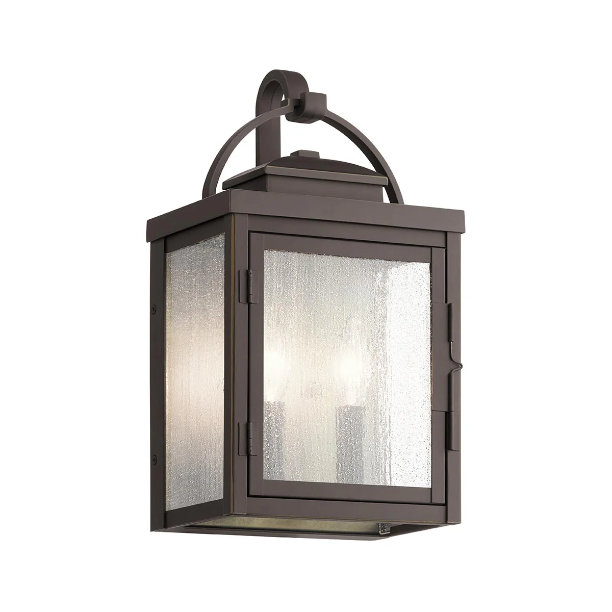 Carlson Small/Medium Wall Lantern - Rubbed Bronze Finish - Image 4