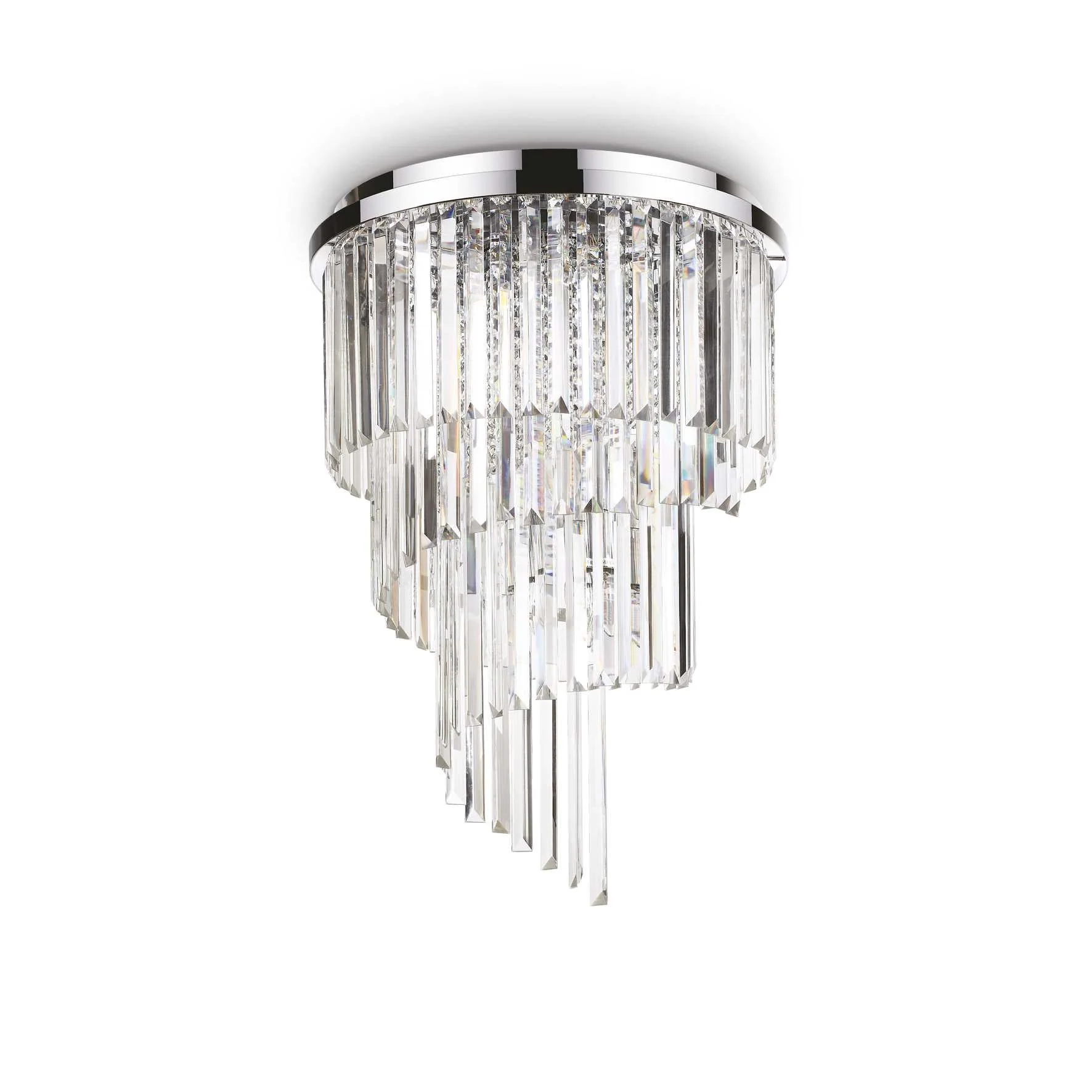 Carlton Flush crystal 8/12Lt - Chrome/Gold Finish - Image 2