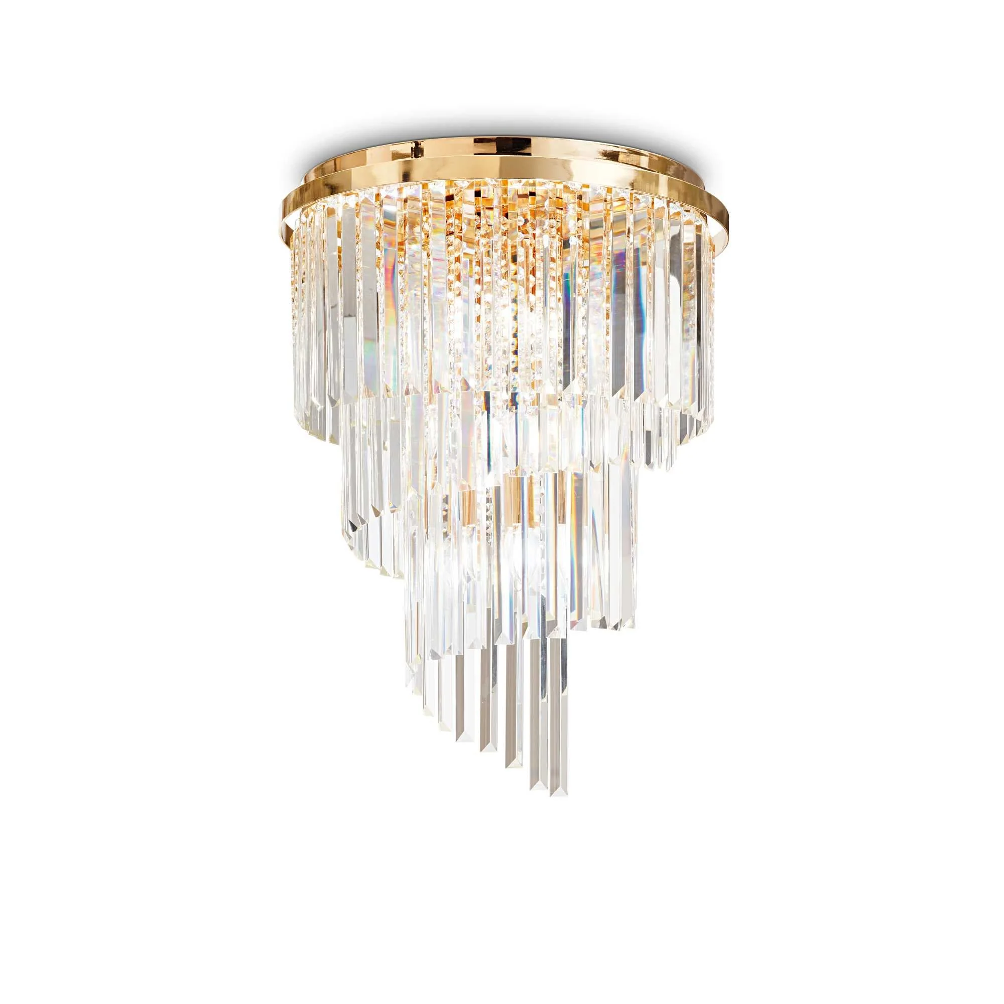 Carlton Flush crystal 8/12Lt - Chrome/Gold Finish - Image 3