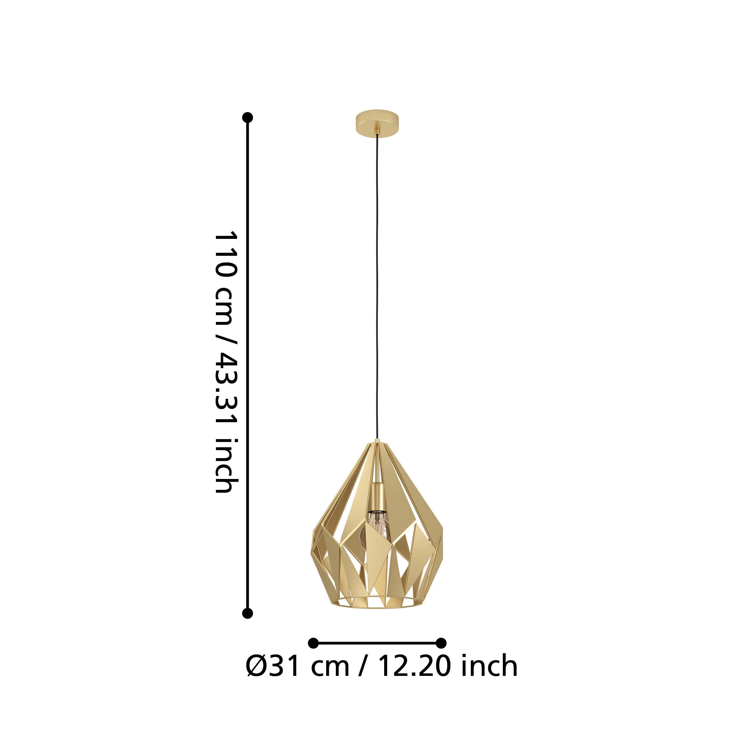 Carlton 1Lt Pendant Light - Image 2