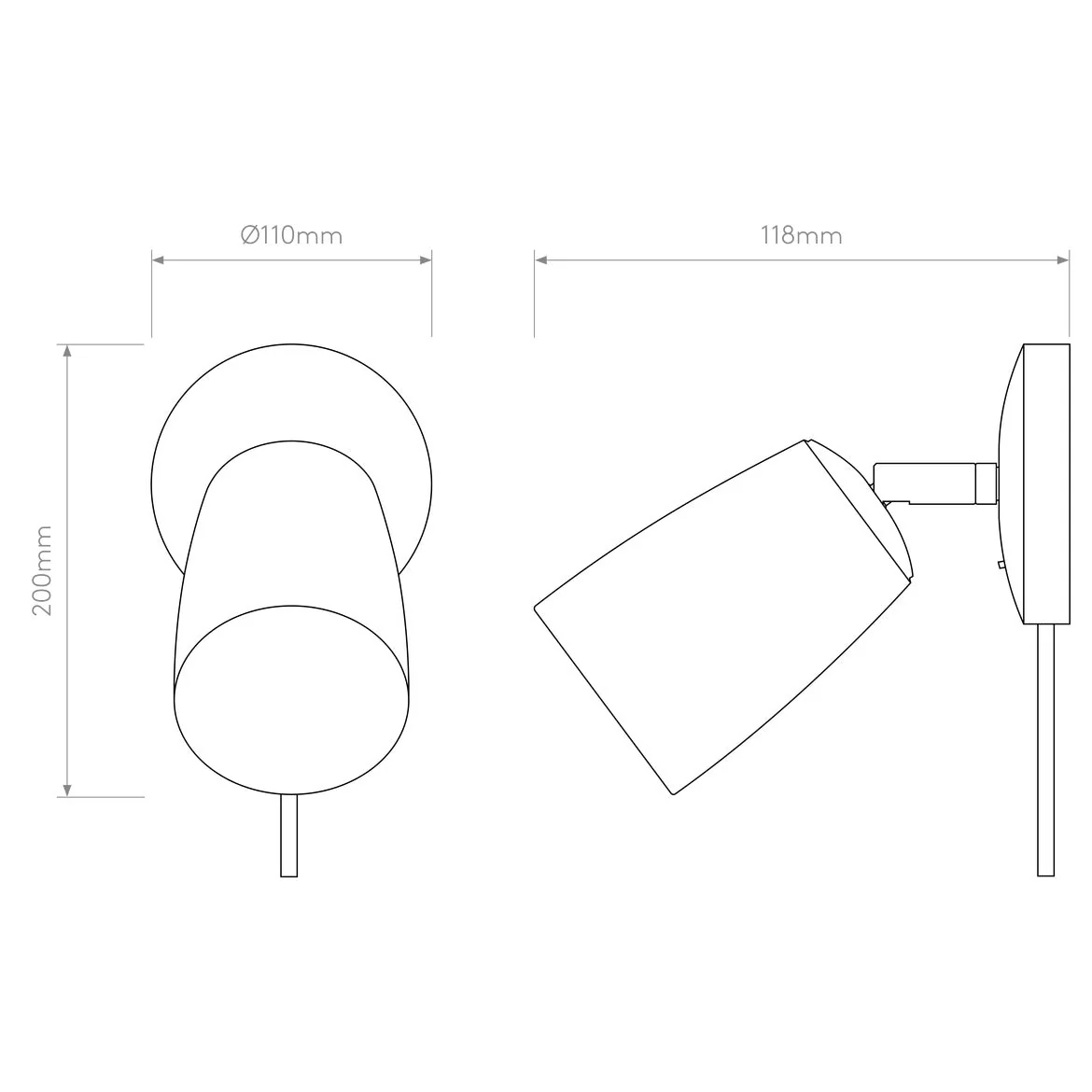Carlton Plug-in Wall Light - Porcelain - Image 2