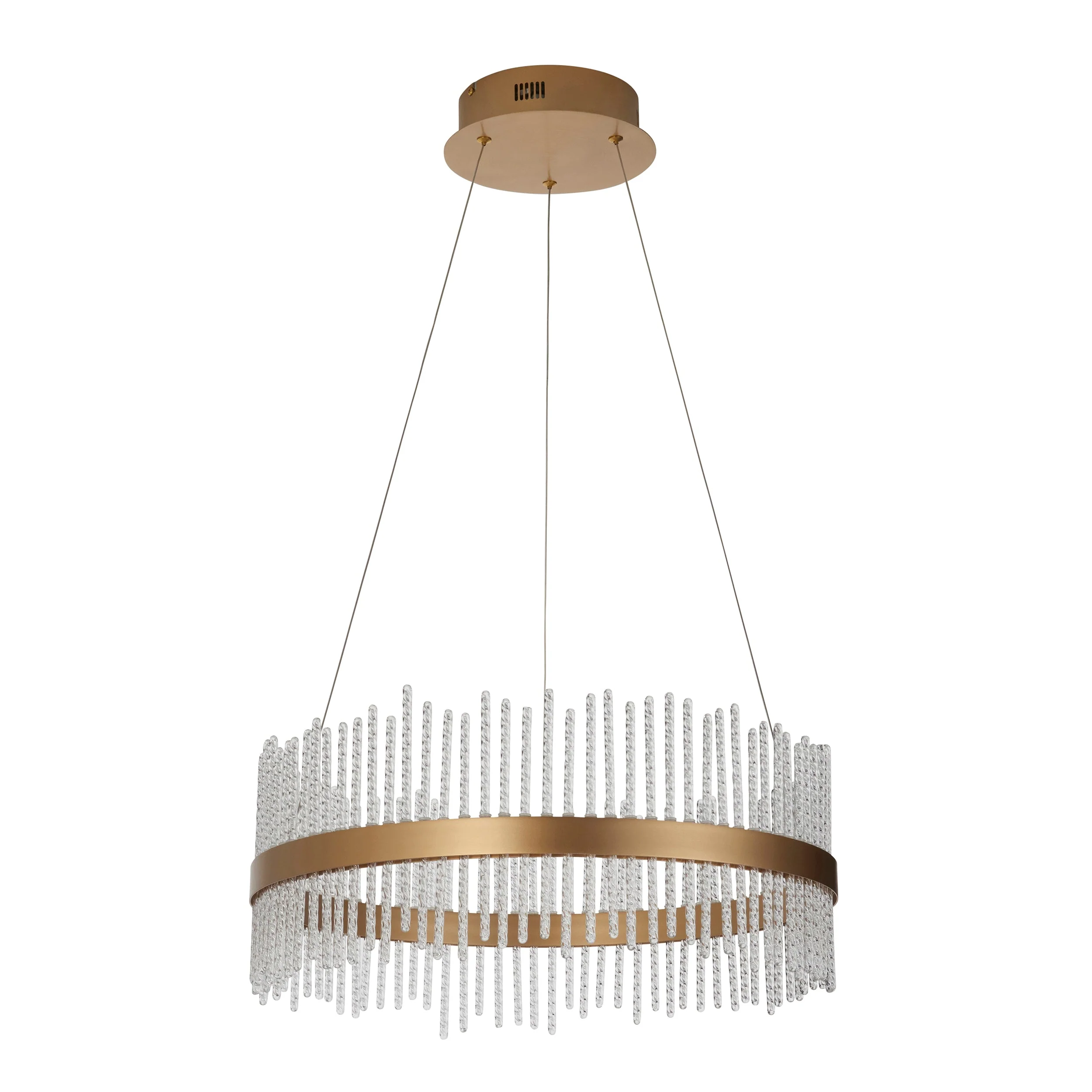 Carmen Glass Rod Ceiling Light - Brushed Gold / Chrome Various Sizes - Image 13