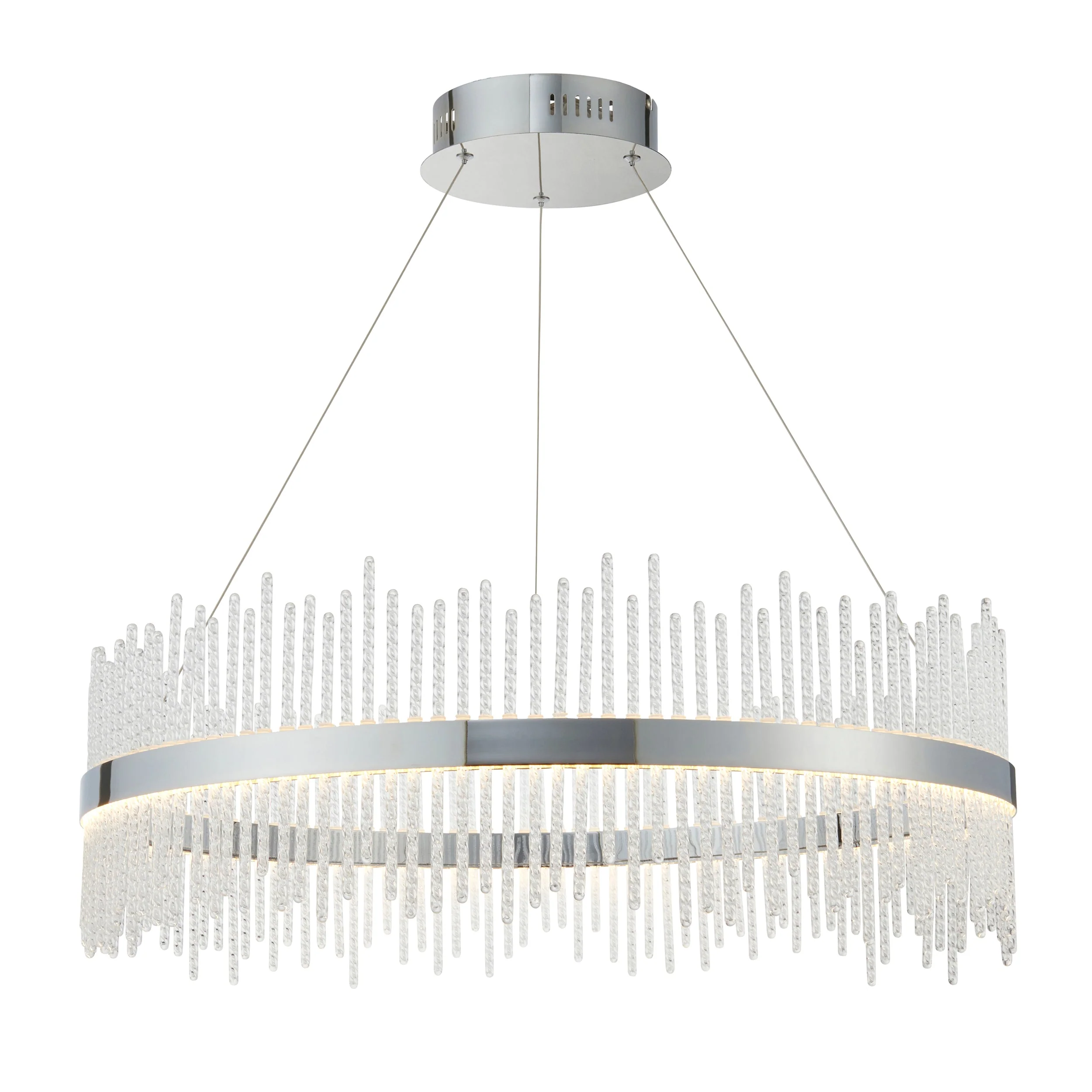 Carmen Glass Rod Ceiling Light - Brushed Gold / Chrome Various Sizes - Image 33