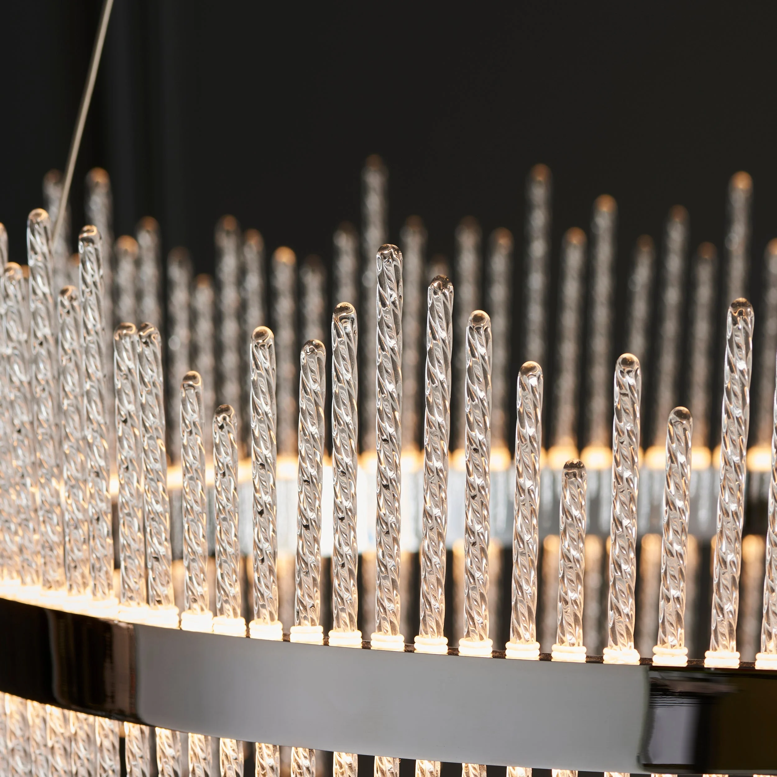 Carmen Glass Rod Ceiling Light - Brushed Gold / Chrome Various Sizes - Image 38