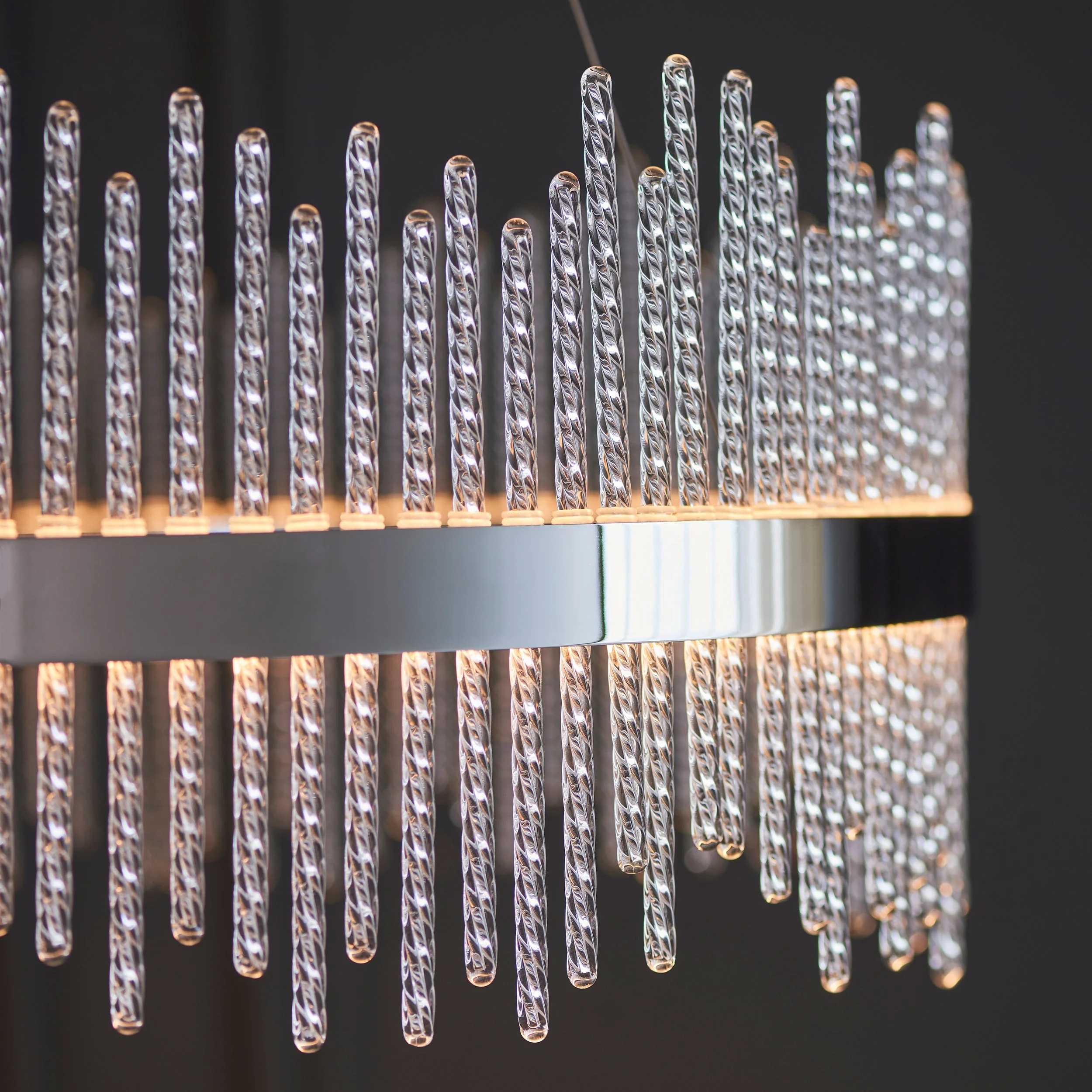 Carmen Glass Rod Ceiling Light - Brushed Gold / Chrome Various Sizes - Image 39
