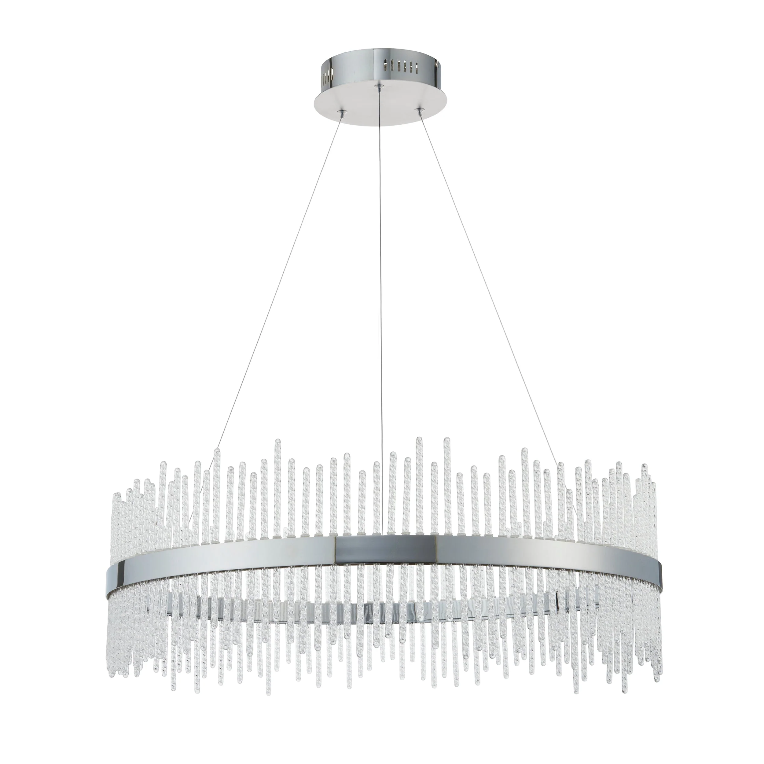Carmen Glass Rod Ceiling Light - Brushed Gold / Chrome Various Sizes - Image 40