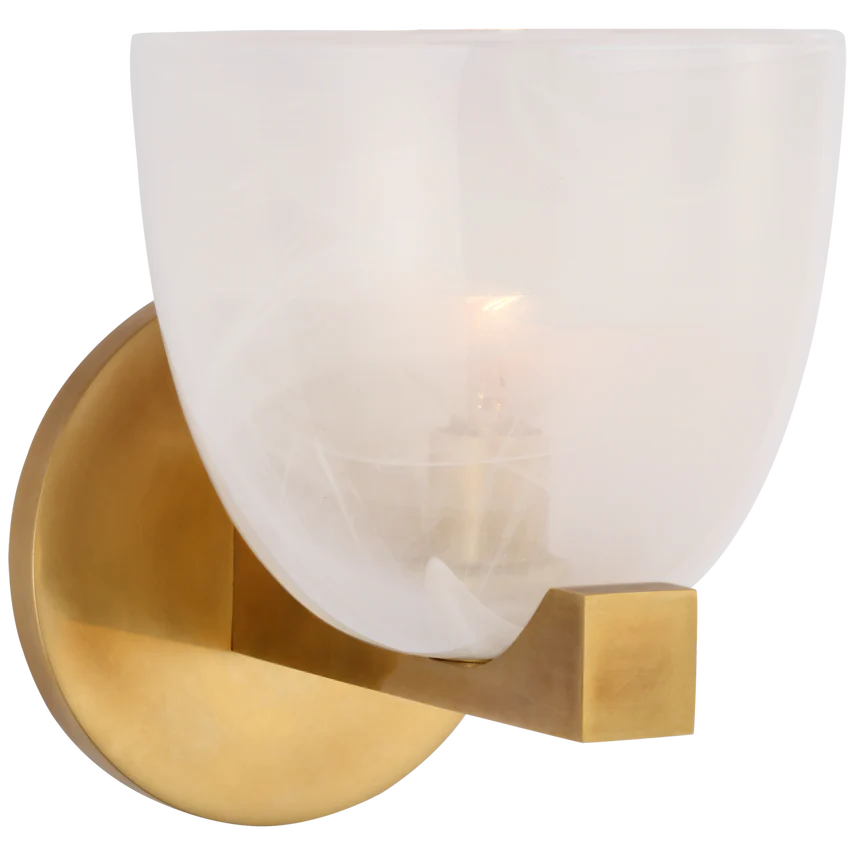 Carola IP20 Bathroom Sconce - Nickel/Antique Brass