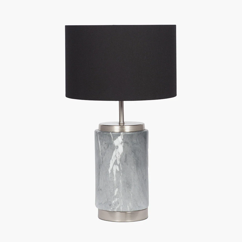 Carrara Marble Effect Ceramic Table Lamp - Small/Large - Image 10