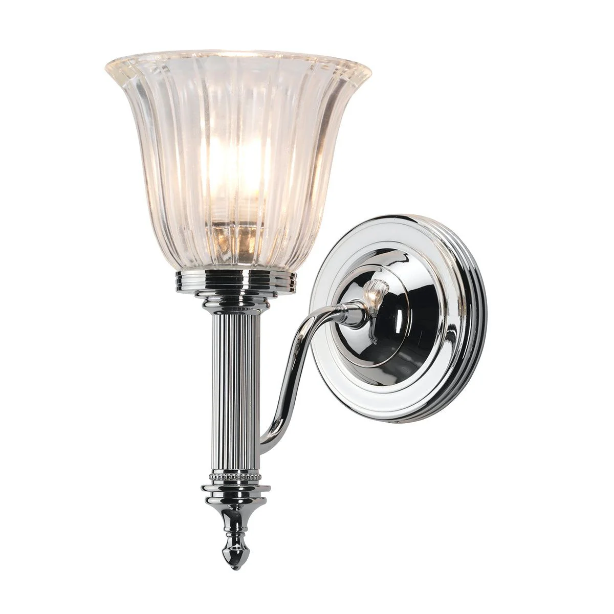 Carroll 1Lt Bathroom Wall IP44 – Polished Brass/Polished Chrome/Polished Nickel - Image 2